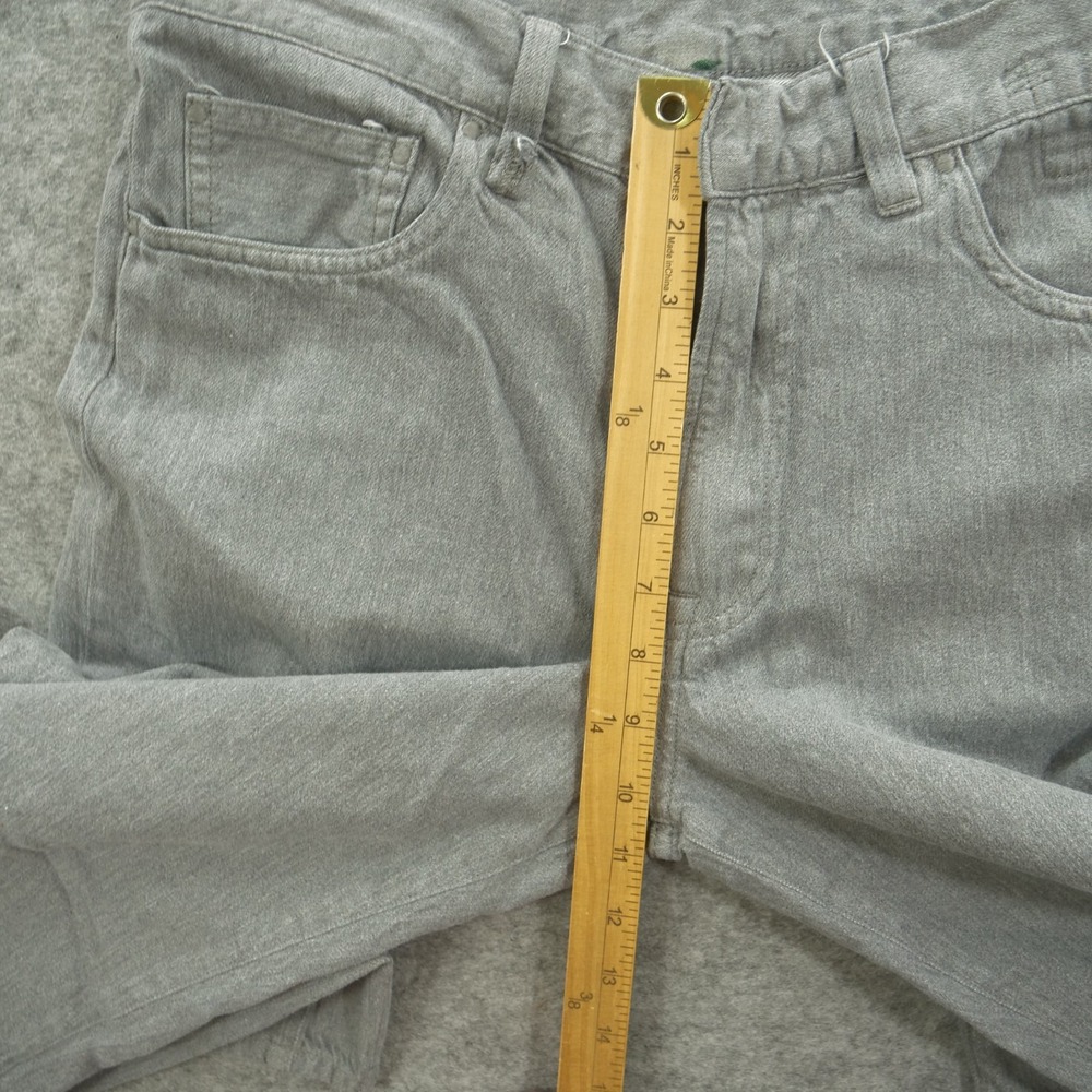 R13 Jeans Womens 27 Gray Lemmy Slim Straight High Rise Zip Fly Cotton Linen - Picture 8 of 11